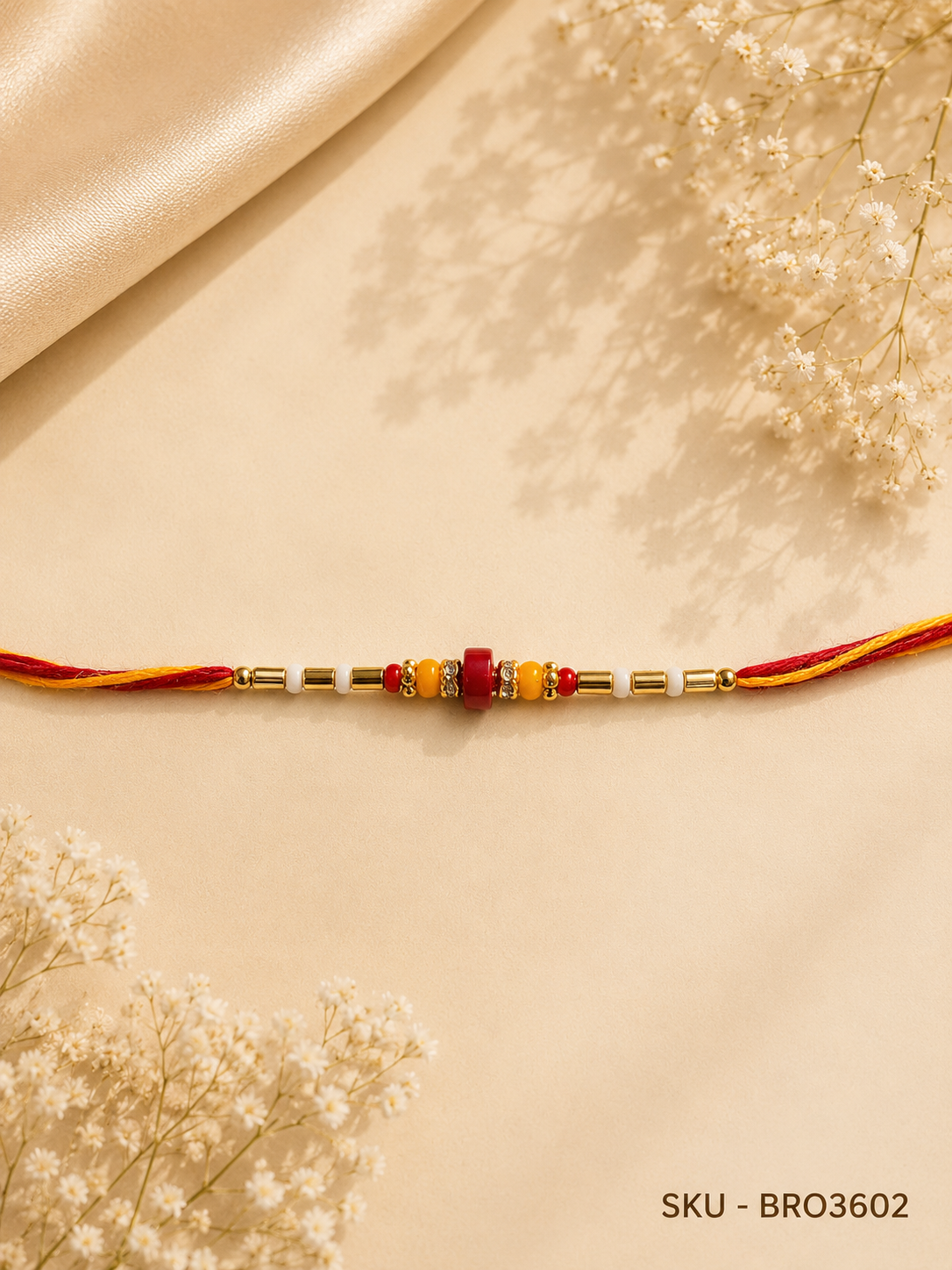 Elegant Multicolor Beaded Rakhi