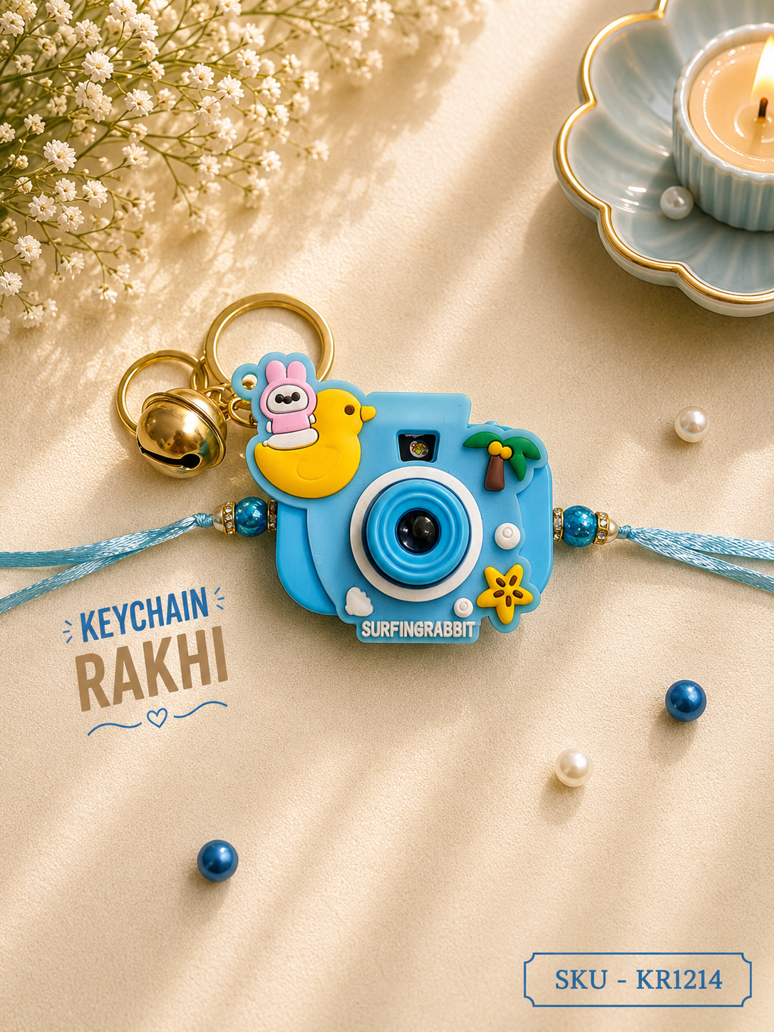 Cute Camera Keychain Rakhi