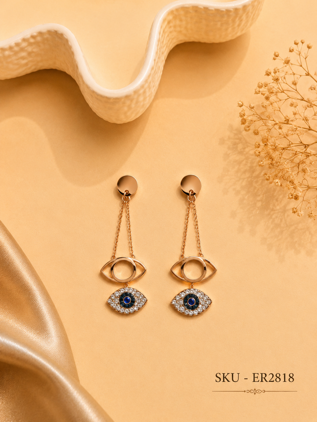 Evil eye Drop earrings ✨