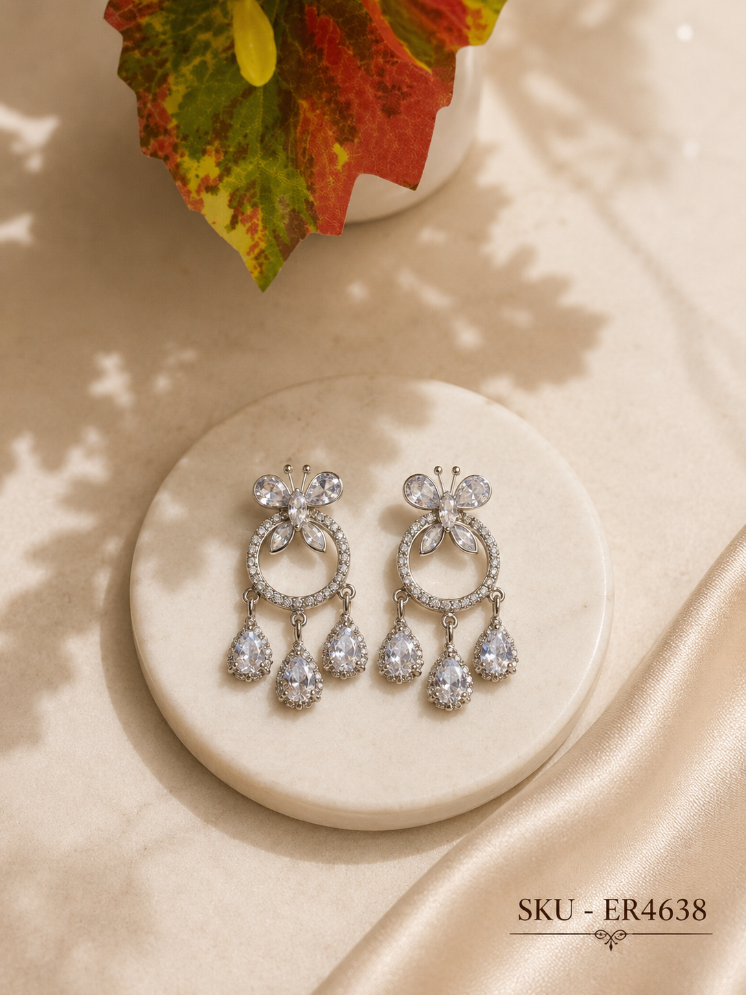 Butterfly Crystal Chandelier Earrings