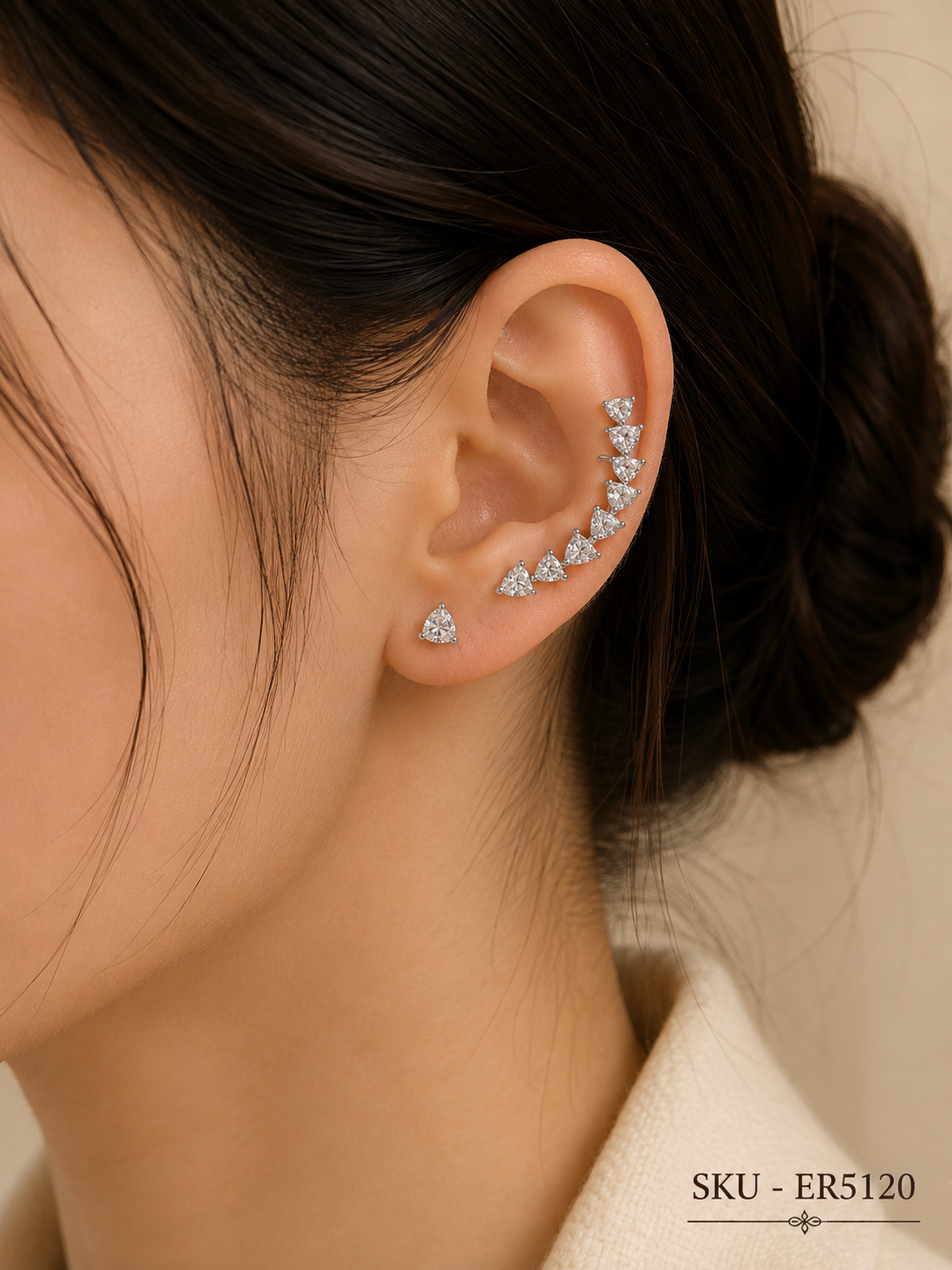 Crystal Heart EarCuff