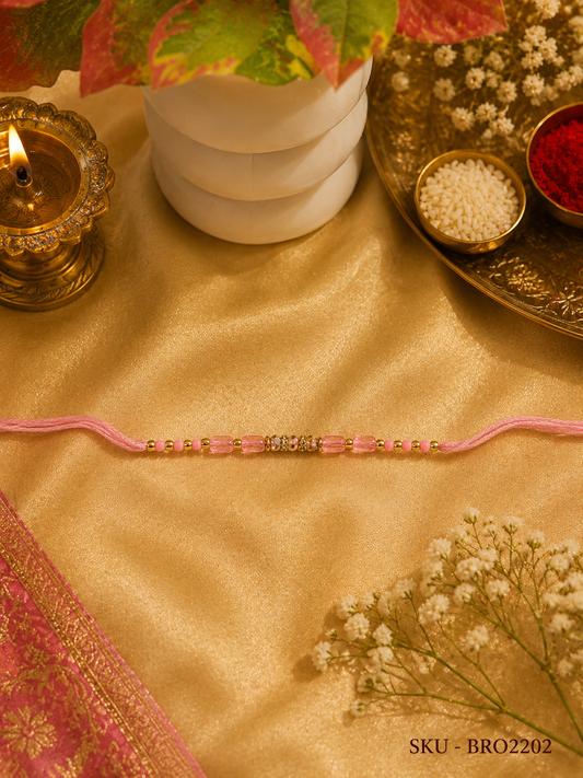 Blush Crystal Rakhi