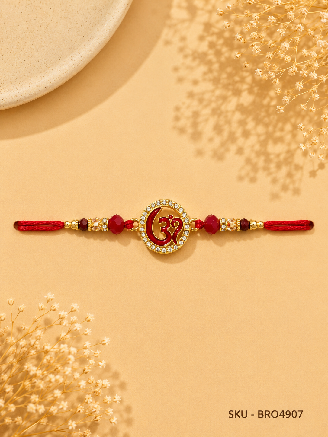 Om Stone Studded Rakhi