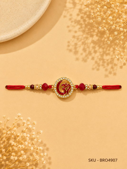 Om Stone Studded Rakhi
