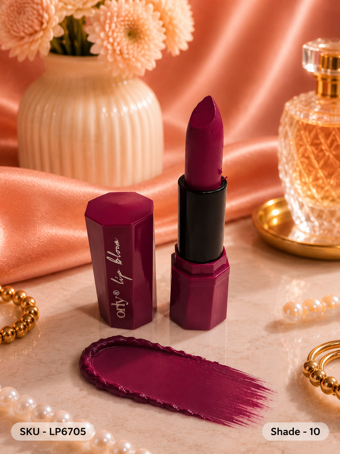 Orty Lip Bloom Matte Lipstick | Velvet Matte Finish