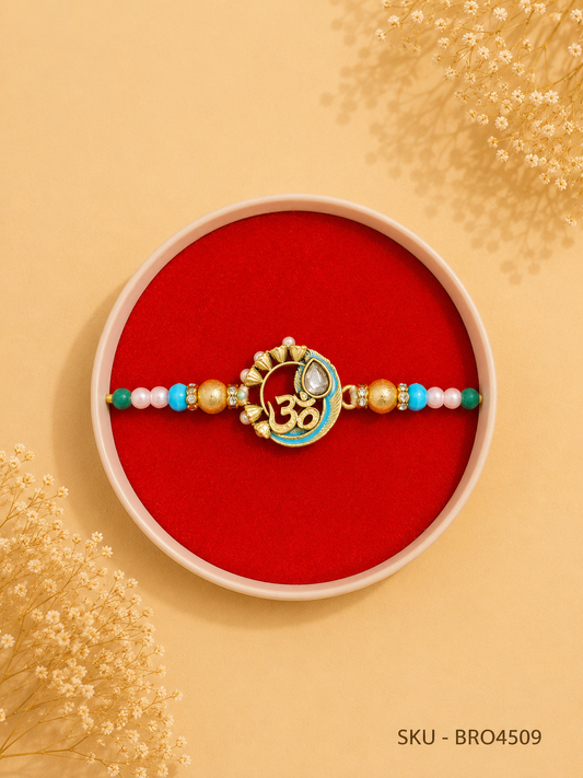 Om Motif Traditional Rakhi
