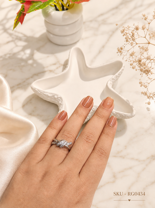 Regal Crystal Wrap Ring