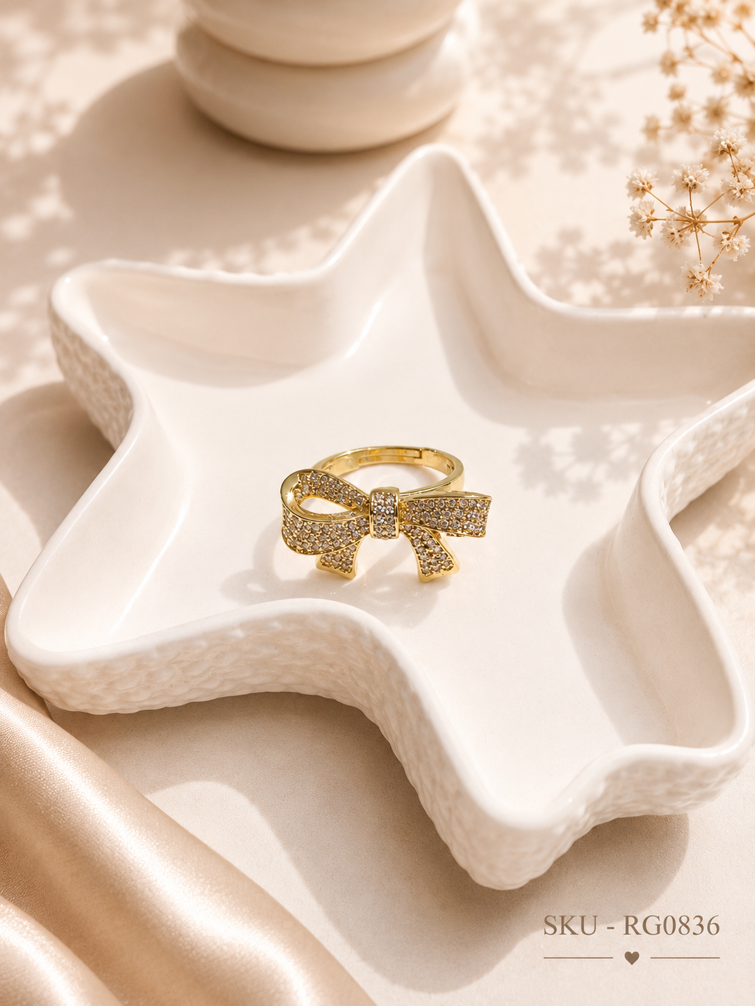 Royal Bow Crystal Ring