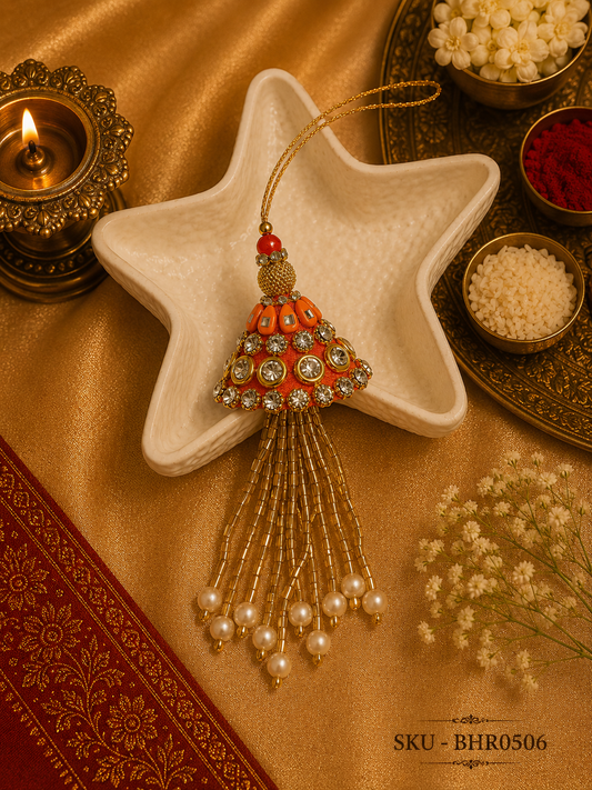 Royal Orange Lumba Rakhi