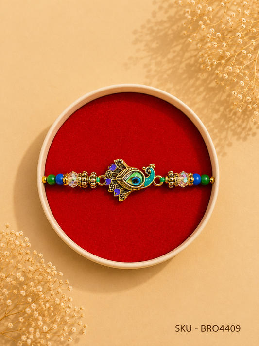 Traditional Peacock Design Rakhi