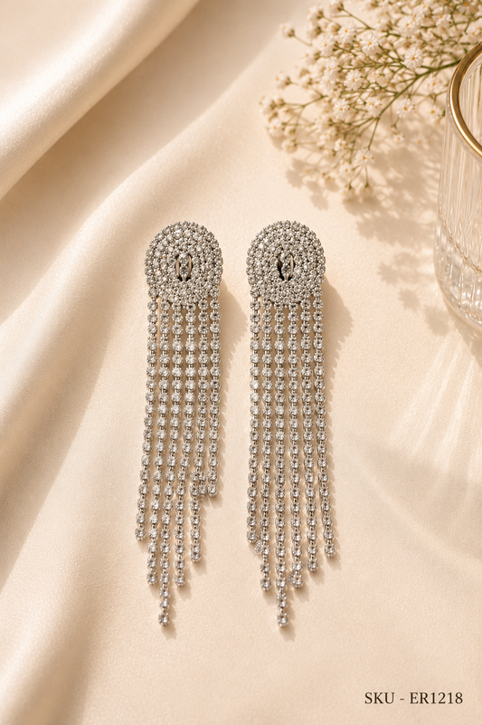 Crystal Tassel Earrings