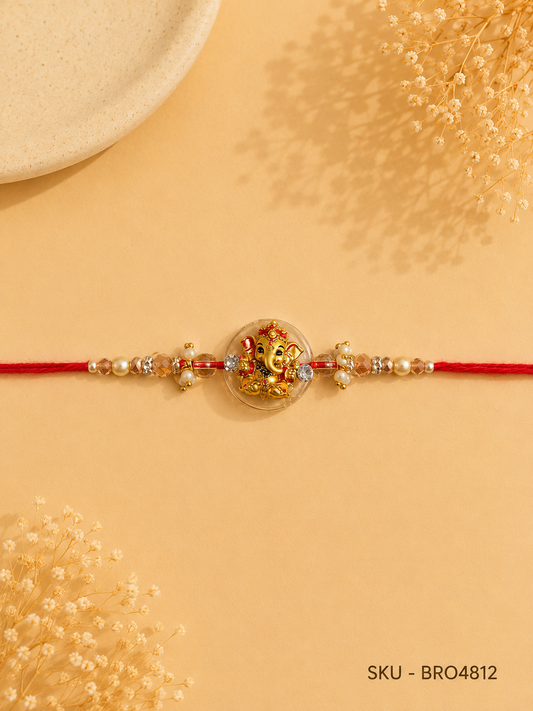 Ganesh Motif Traditional Rakhi
