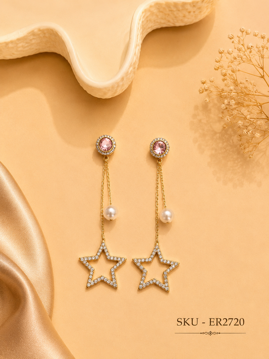 Charming star dangle earrings✨
