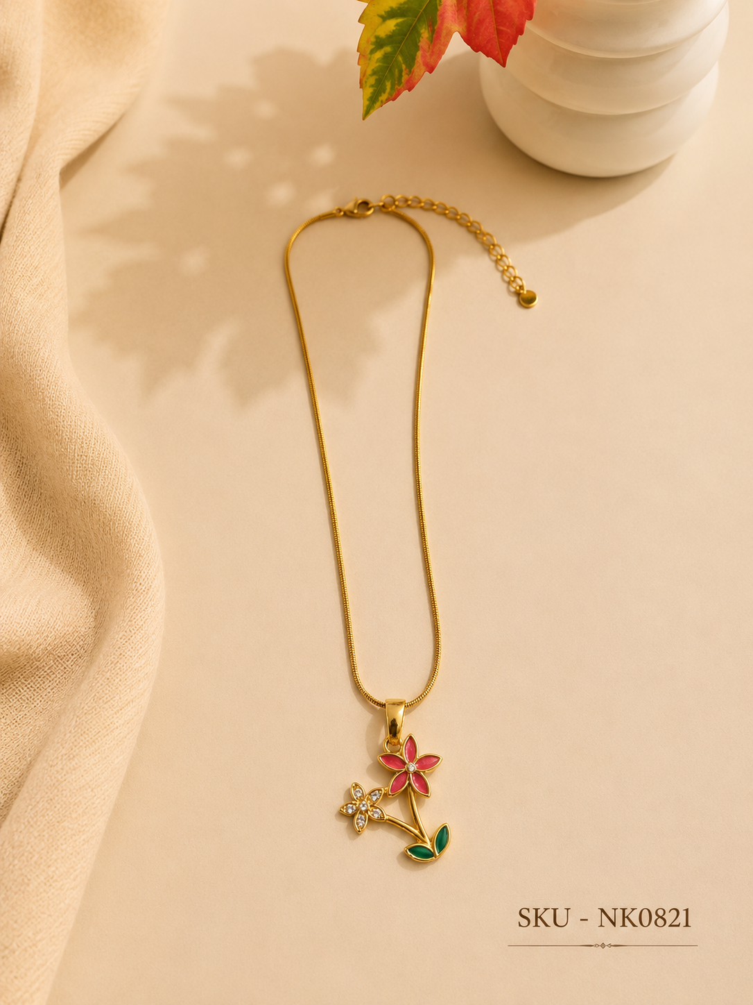 Korean Blooming Garden Necklace 🌸🌿