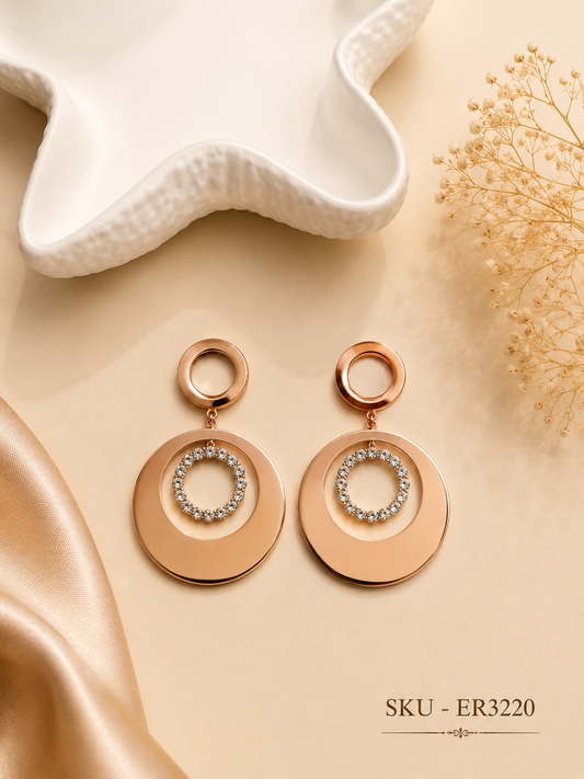 Sparkling Round earrings ✨