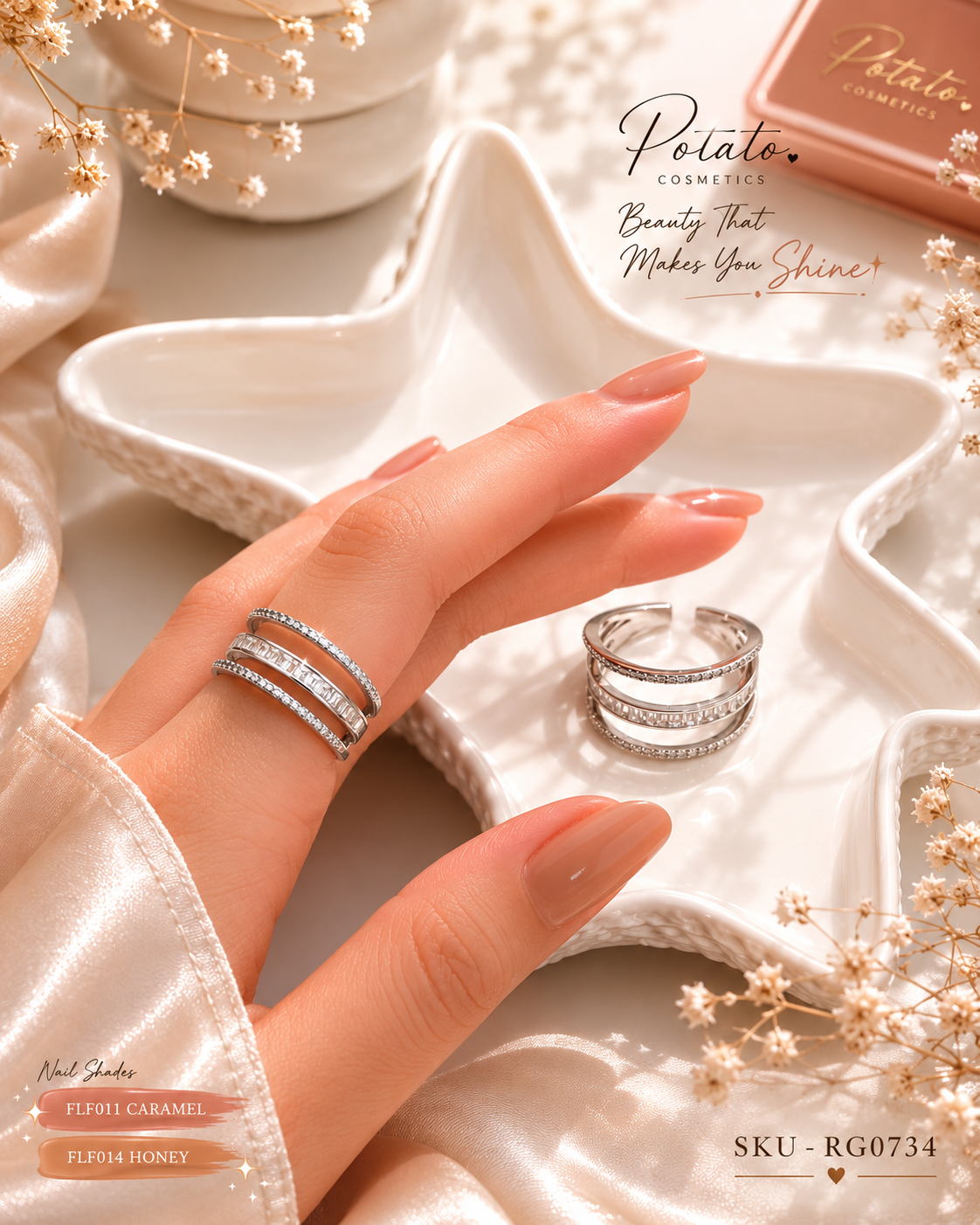Celestial Luxe Triple Band Ring