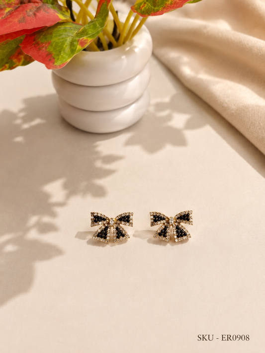 🎀 Golden Bow Earrings ✨