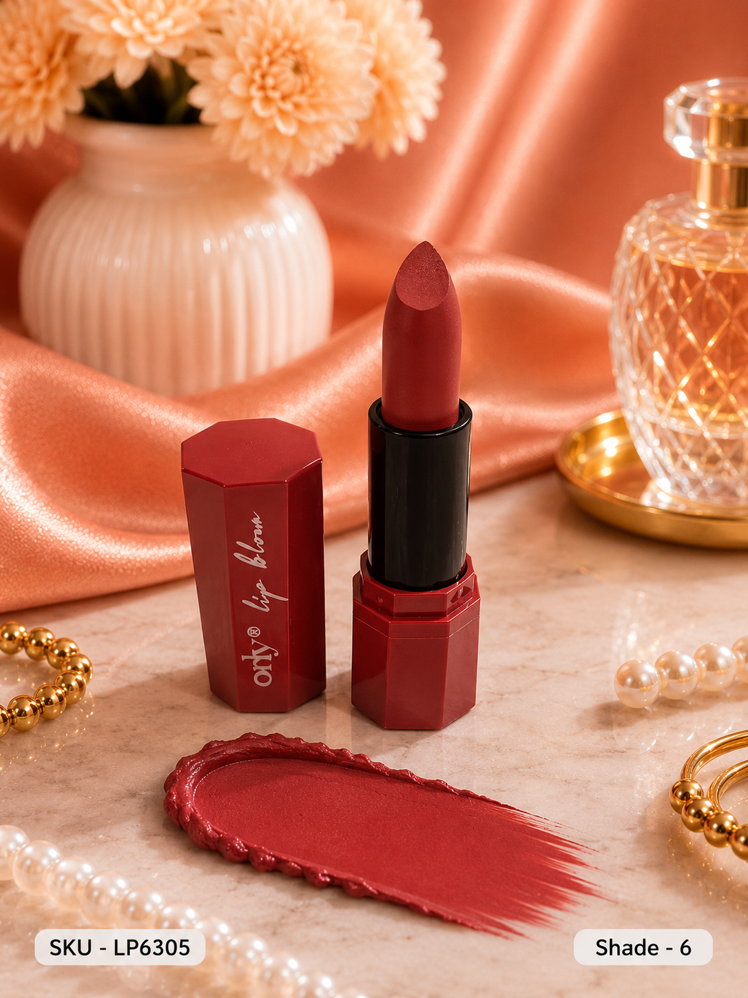 Orty Lip Bloom Matte Lipstick | Velvet Matte Finish
