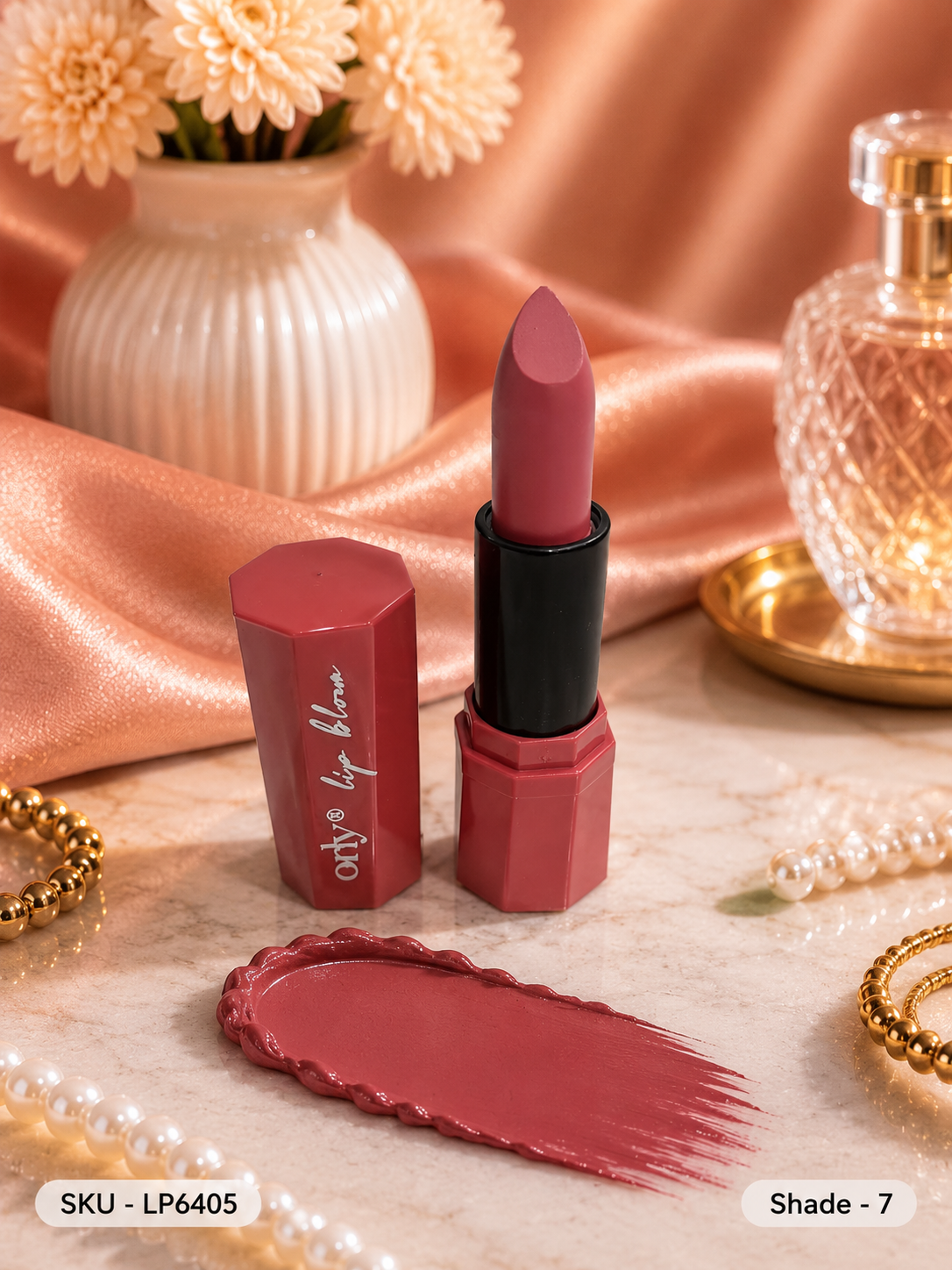 Orty Lip Bloom Matte Lipstick | Velvet Matte Finish