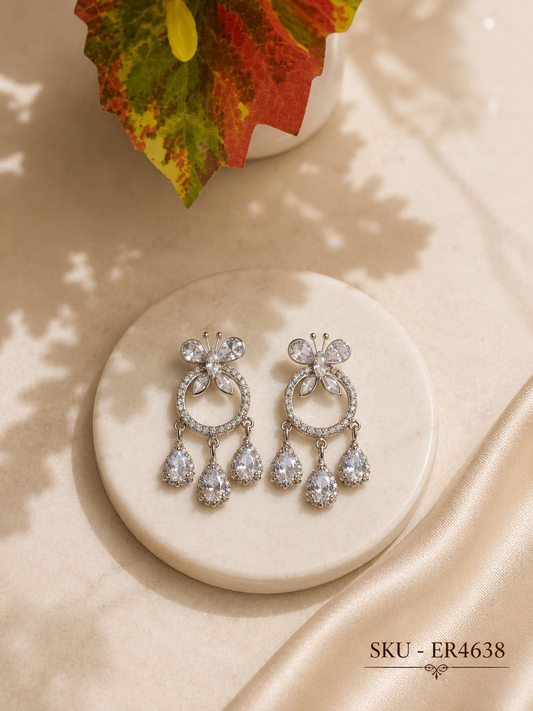 Butterfly Crystal Chandelier Earrings