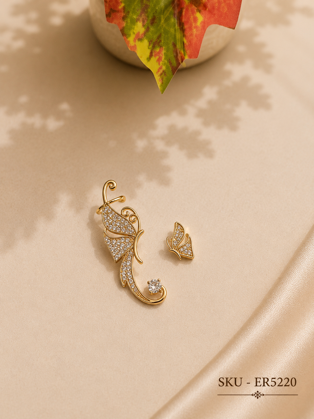 Golden Butterfly Ear Cuff