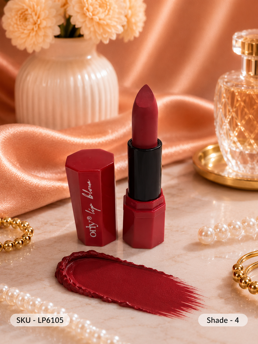 Orty Lip Bloom Matte Lipstick | Velvet Matte Finish