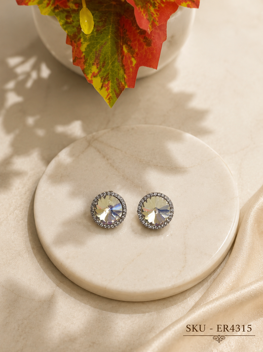 Crystal Halo Stud Earrings