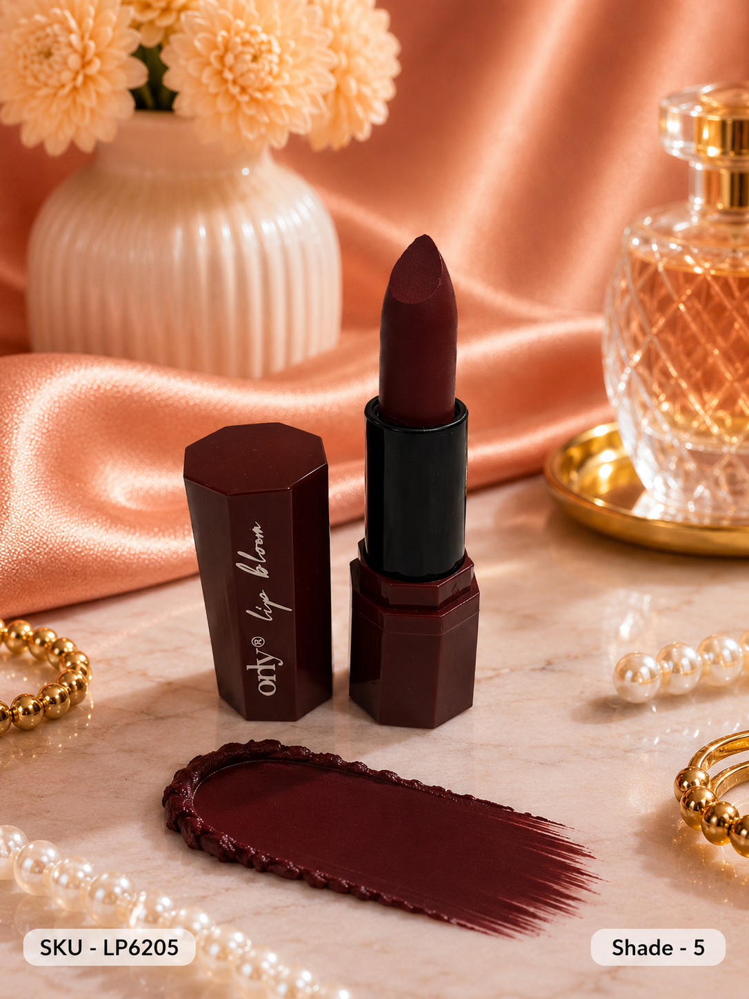 Orty Lip Bloom Matte Lipstick | Velvet Matte Finish