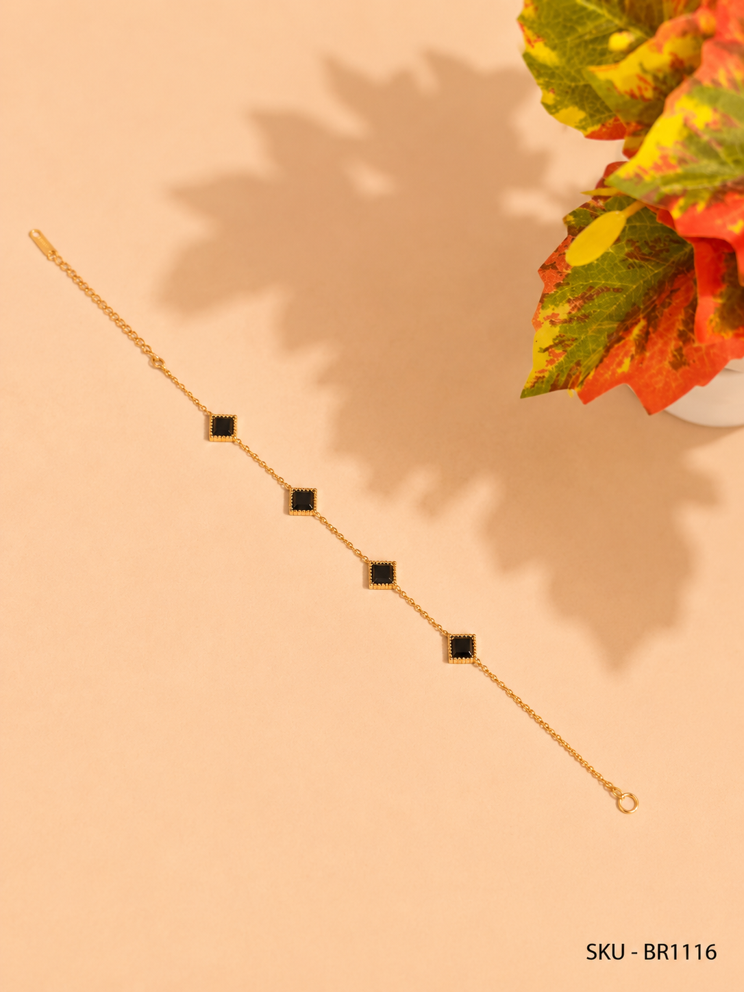 Midnight Elegance Black Stone Bracelet