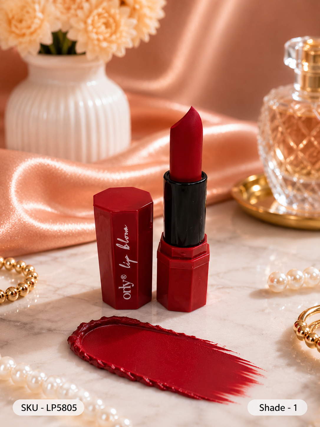 Orty Lip Bloom Matte Lipstick | Velvet Matte Finish