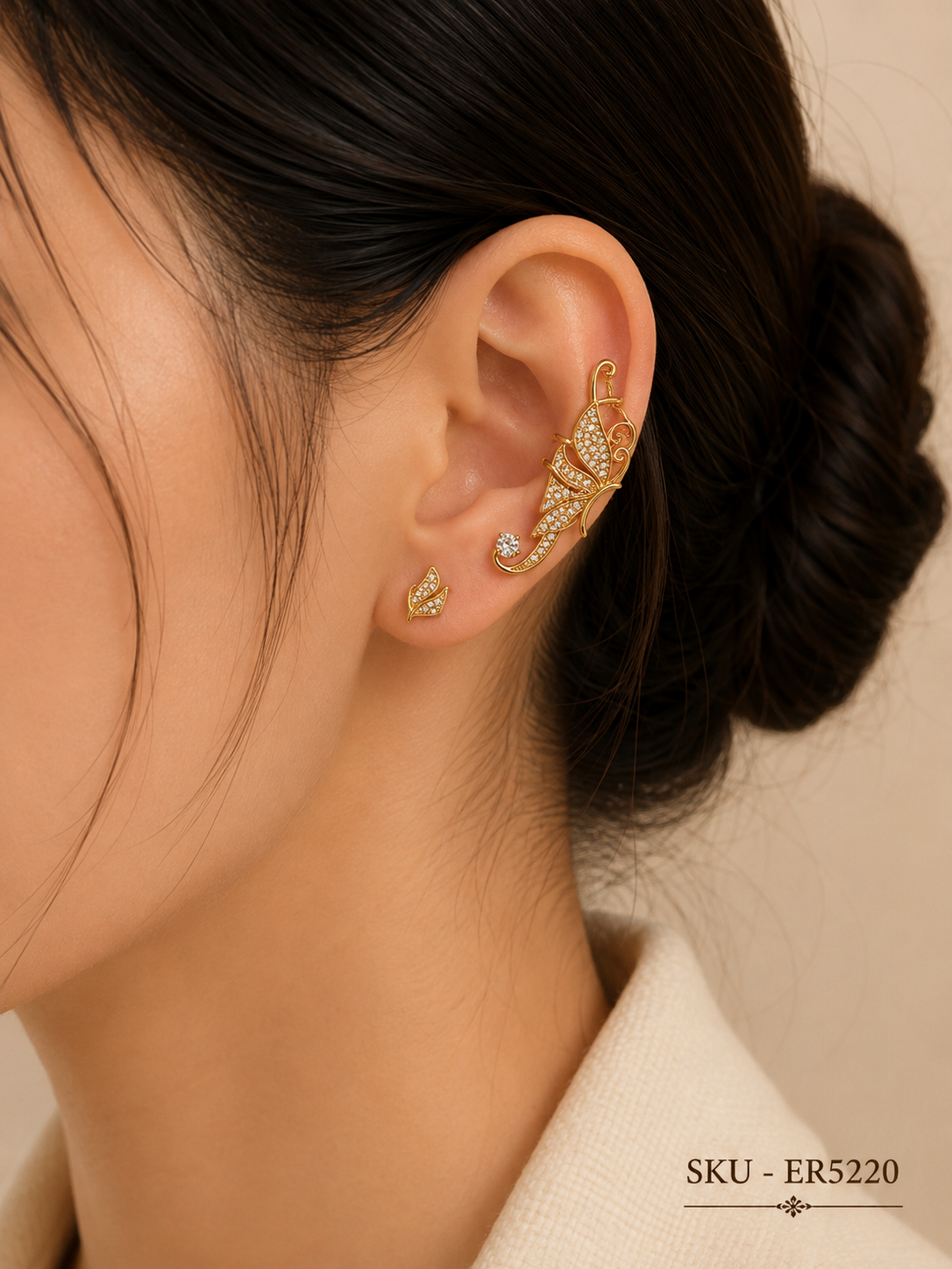 Golden Butterfly Ear Cuff
