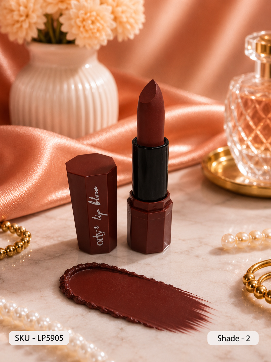 Orty Lip Bloom Matte Lipstick | Velvet Matte Finish