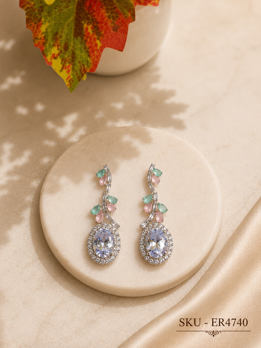 Pastel Floral Drop Earrings
