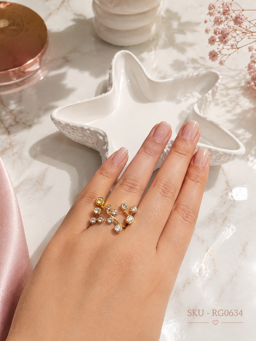 Imperial Sparkle Statement Ring